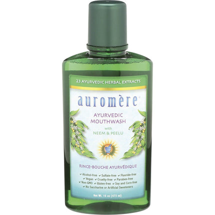 AUROMERE Mouthwash Ayurvedic Neem & Peelu 6x473ml | Hemp Product