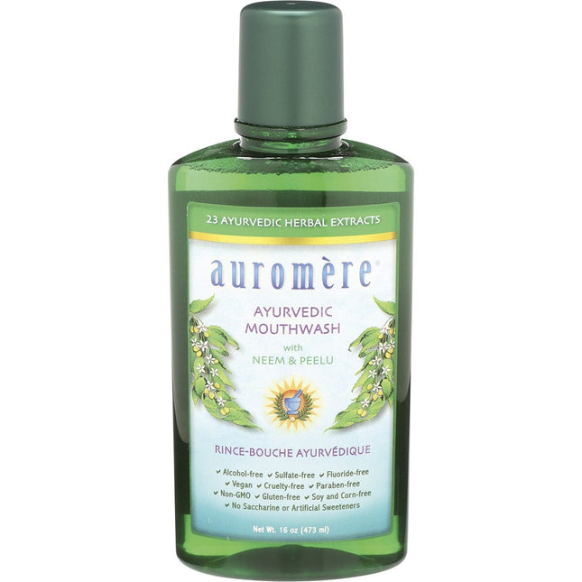 AUROMERE Mouthwash Ayurvedic Neem & Peelu 6x473ml | Hemp Product
