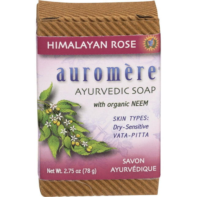 AUROMERE Neem Soap Ayurvedic Himalayan Rose 12x78g | Tea