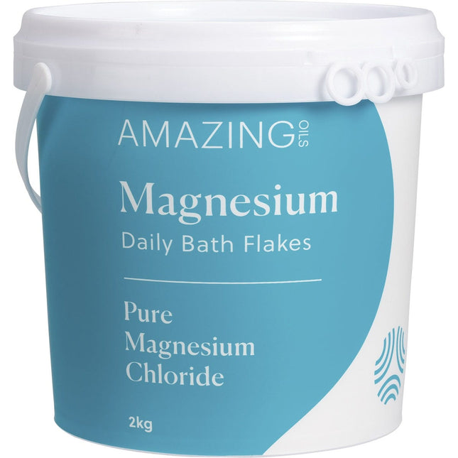 AMAZING OILS Magnesium Daily Bath Flakes Pure Magnesium Chloride 2kg | Bath & Body
