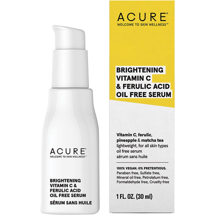 ACURE - BRIGHTENING VIT C & FERULIC ACID OIL FREE SERUM 30ML