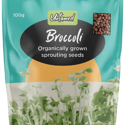 UNTAMED BROCCOLI EARTH FRIENDLY SPROUTING SEEDS 100G