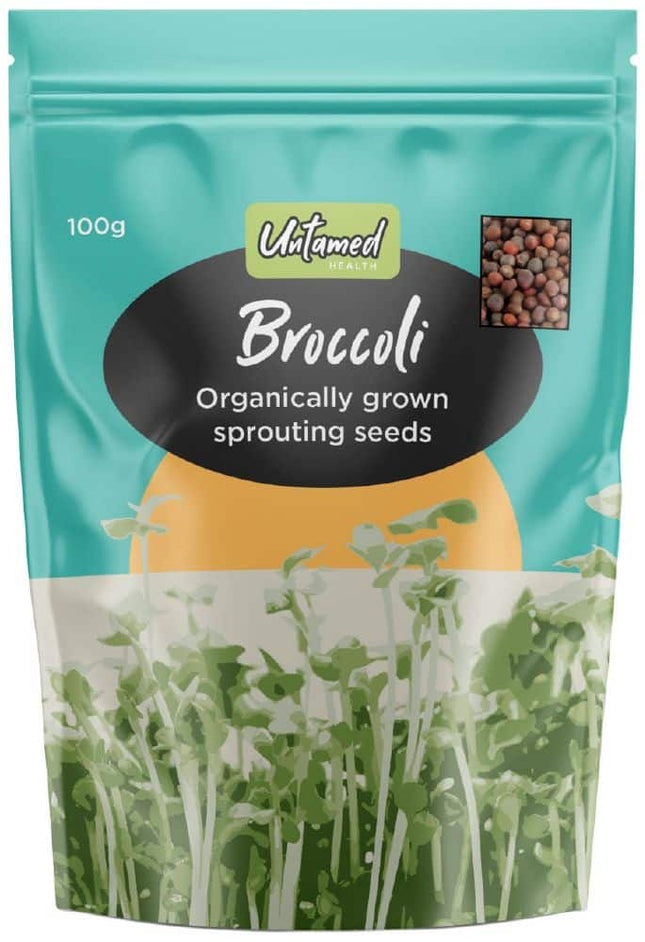 UNTAMED BROCCOLI EARTH FRIENDLY SPROUTING SEEDS 100G