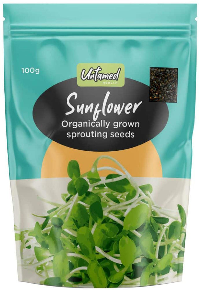 UNTAMED SUNFLOWER EARTH-FRIENDLY SPROUTING SEEDS G/F 100G