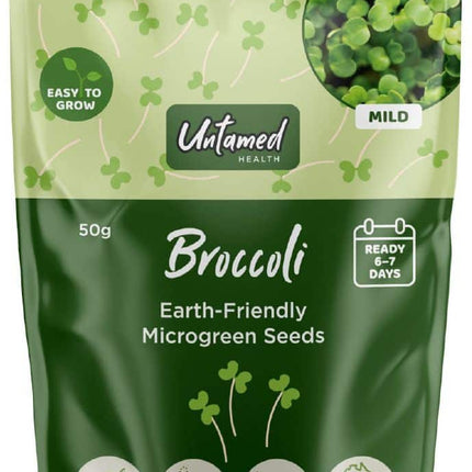 UNTAMED BROCCOLI MICROGREENS SEEDS 50G
