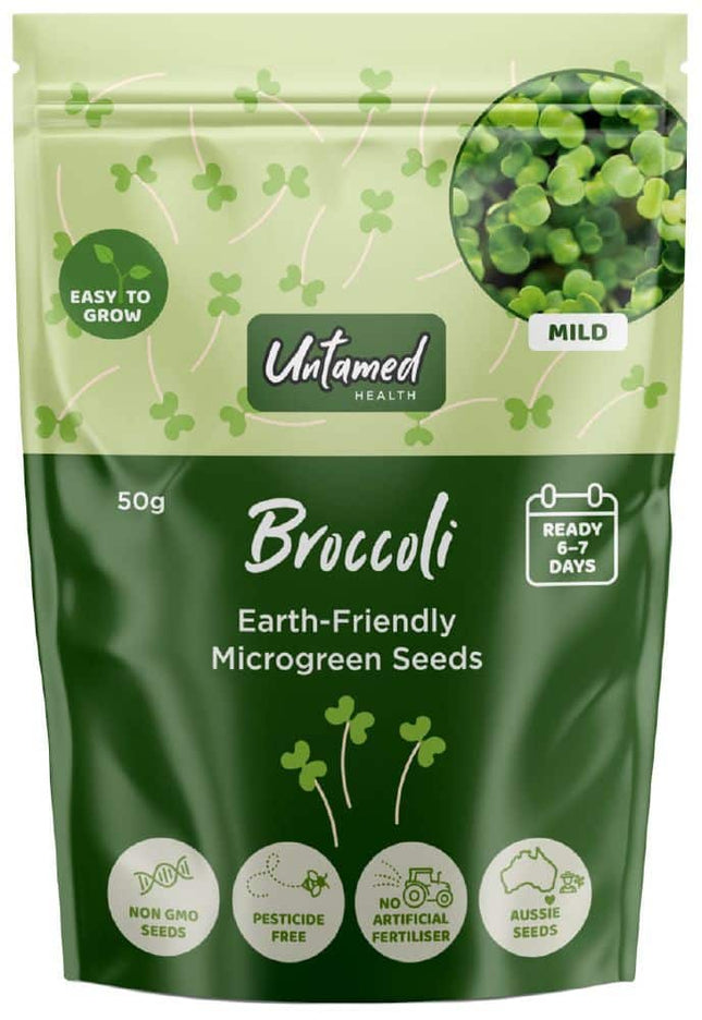 UNTAMED BROCCOLI MICROGREENS SEEDS 50G