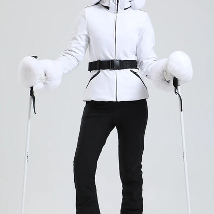 Gsou Snow Women Skiing Jacket Snowboard Clothing Windproof Waterproof Thermal Thicken Winter Coat for Outdoor Sport Wear New