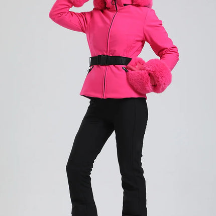 Gsou Snow Women Skiing Jacket Snowboard Clothing Windproof Waterproof Thermal Thicken Winter Coat for Outdoor Sport Wear New