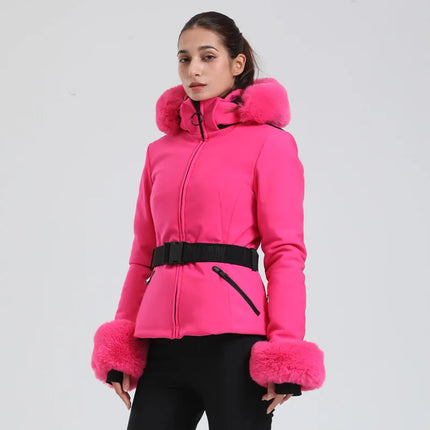Gsou Snow Women Skiing Jacket Snowboard Clothing Windproof Waterproof Thermal Thicken Winter Coat for Outdoor Sport Wear New