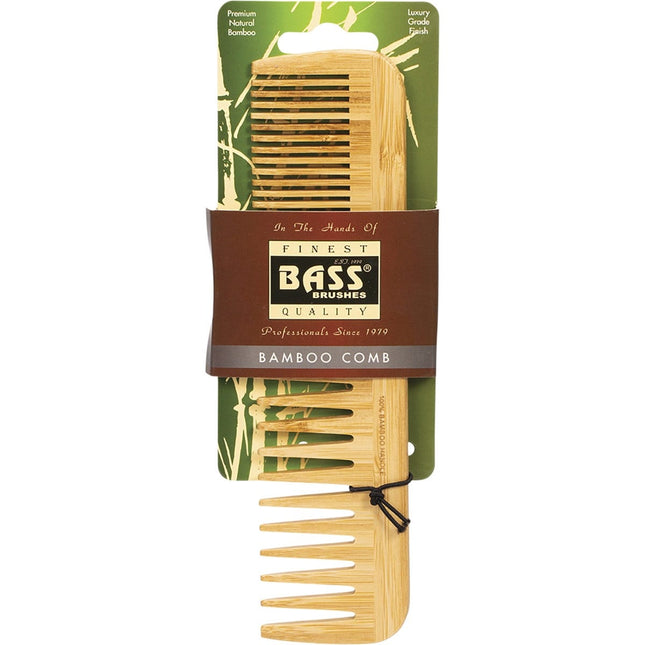 BASS Bamboo Comb Large Wide & Fine Tooth | Personal Care Product