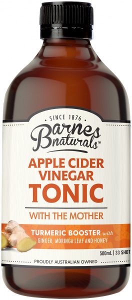 BARNES NATURALS APPLE CIDER VINEGAR TURMERIC BOOST TONIC 500ML