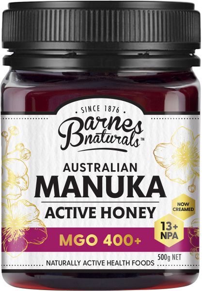 BARNES NATURALS AUSTRALIAN ACTIVE MANUKA HONEY MGO 400+ 500G