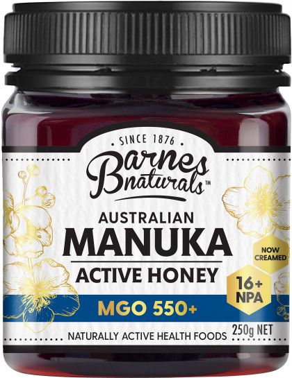 BARNES NATURALS AUSTRALIAN ACTIVE MANUKA HONEY MGO 550+ 250G