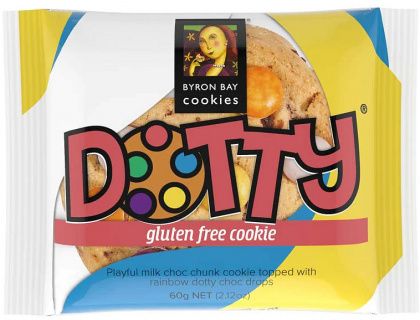 BYRON BAY GLUTEN FREE DOTTY COOKIE 60G X 12