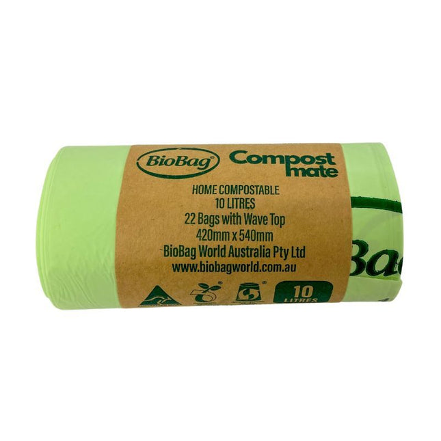 BIOBAG COMPOSTABLE BIN LINERS 10 LITRES - 22 BAGS