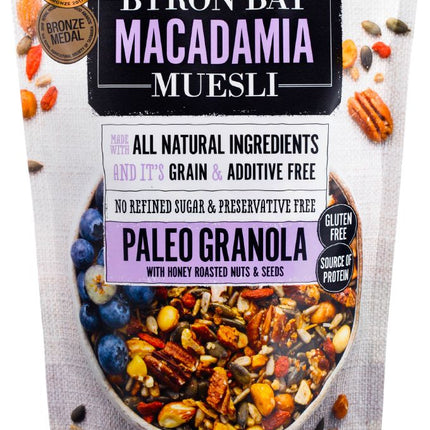 BYRON BAY MACADAMIA MUESLI GRANOLA PALEO 800G