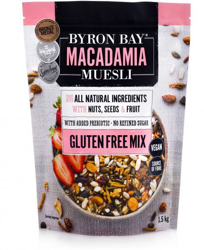 BYRON BAY MACADAMIA MUESLI GLUTEN FREE VEGAN 1.5KG