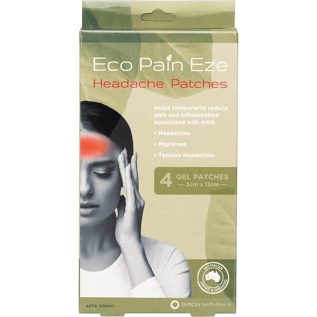 Byron Naturals Eco Pain Headache Gel Patches 4pk