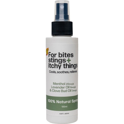 Bug-Grrr Off - For bites stings + itchy things 100% Natural Spray - 100ml
