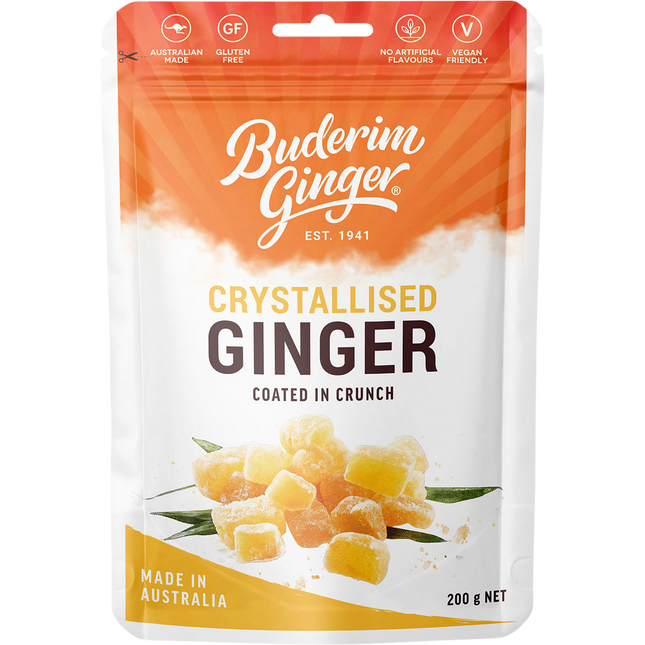 Buderim Ginger Crystallised Ginger Coated in Crunch 200g