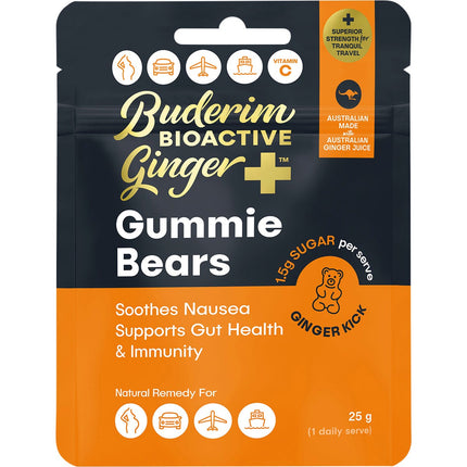BUDERIM GINGER - BIOACTIVE+ GUMMIE BEARS