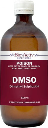 BIO ACTIV HEALTHCARE DMSO – DIMETHYL SULPHOXIDE 500ML