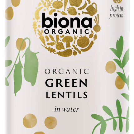 BIONA ORGANIC GREEN LENTILS 400G