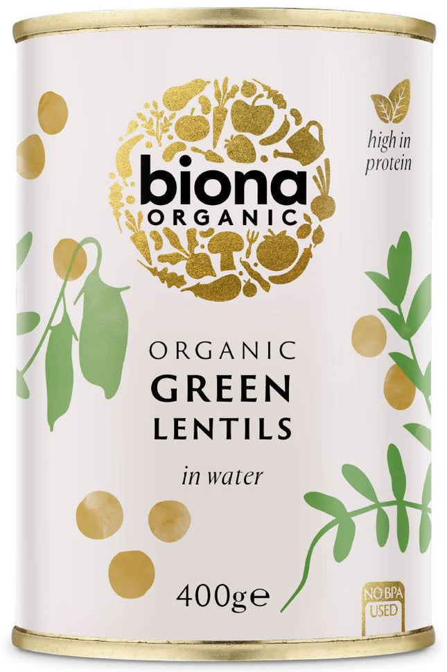 BIONA ORGANIC GREEN LENTILS 400G