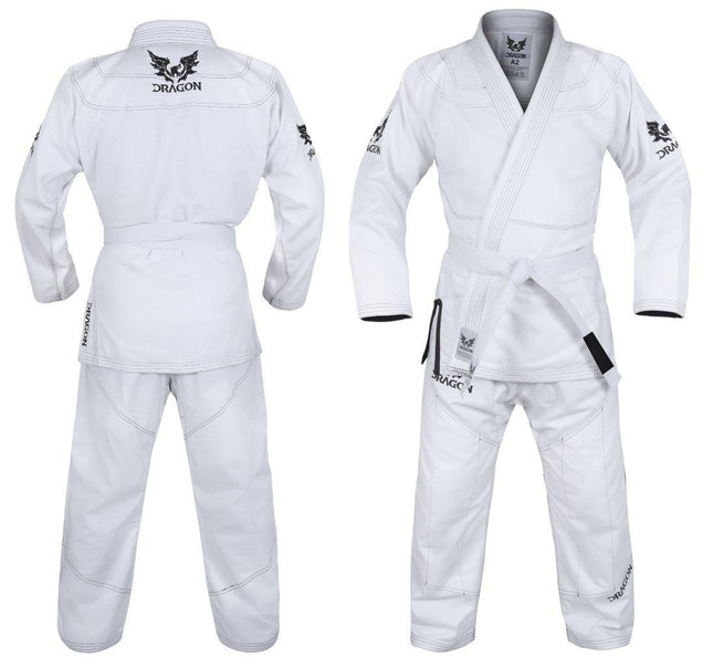 MORGAN DRAGON V2 450GSM BJJ GI - IBJJF APPROVED (WHITE)