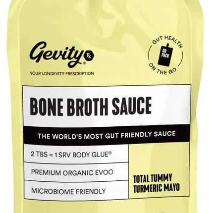 GEVITY RX BONE BROTH SAUCE TOTAL TUMMY TURMERIC MAYO GO PACK 200ML