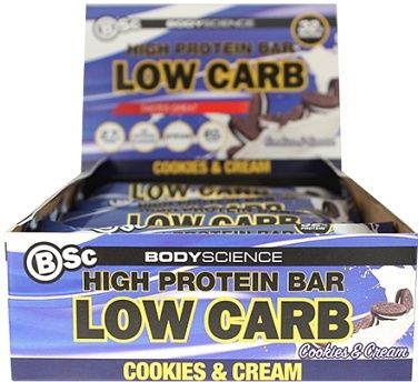 BSC HIGH PROTEIN BAR COOKIES & CREAM 12X60G