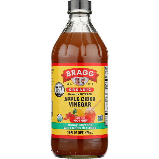 BRAGG Apple Cider Vinegar Honey Cayenne Wellness Cleanse 473ml | Detox Supplement
