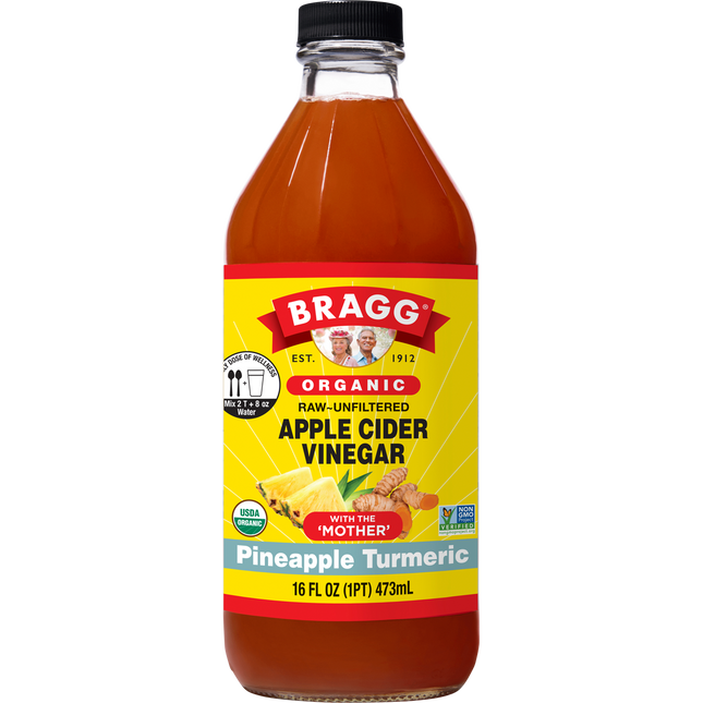 Bragg Apple Cider Vinegar Pineapple Turmeric 473ml