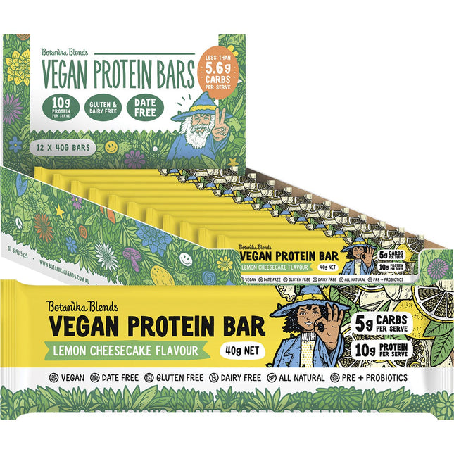 BOTANIKA BLENDS - VEGAN PROTEIN BARS 12X40G