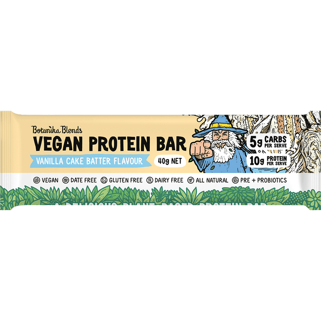 Botanika Blends Vegan Protein Bars Vanilla Cake Batter 12x40g