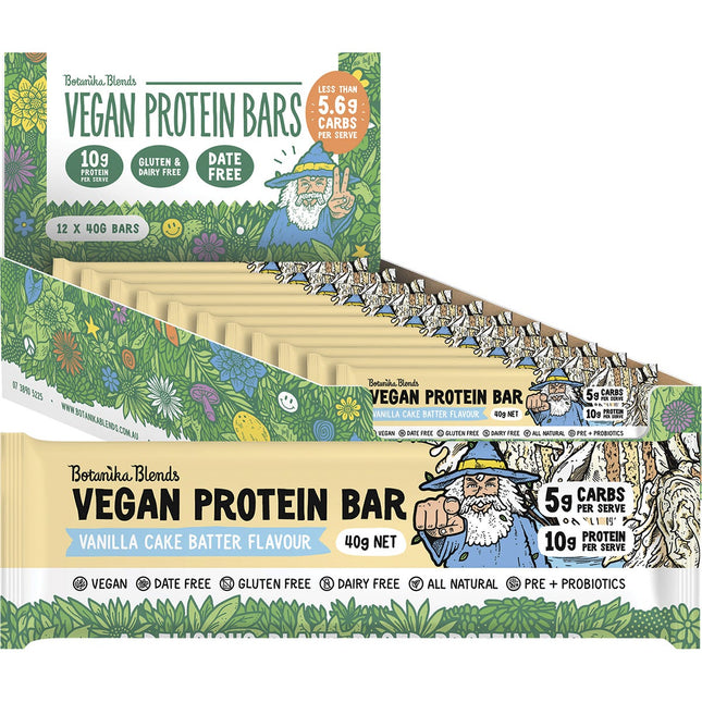 BOTANIKA BLENDS - VEGAN PROTEIN BARS 12X40G