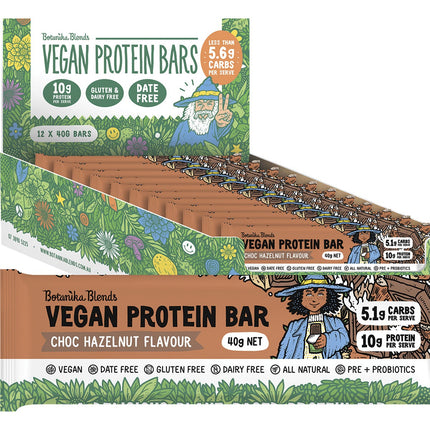 BOTANIKA BLENDS - VEGAN PROTEIN BARS 12X40G