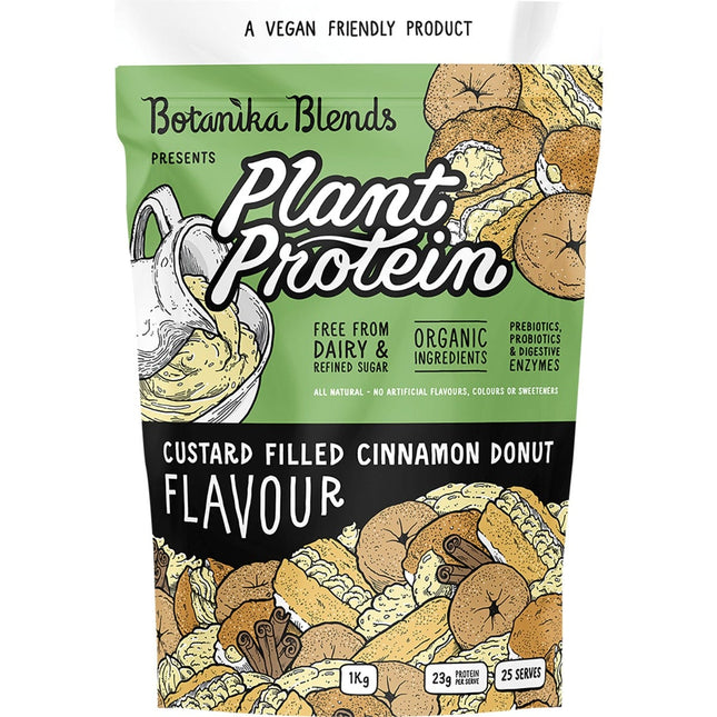 BOTANIKA BLENDS Plant Protein Custard Filled Cinnamon Donut 1kg | Protein Bar