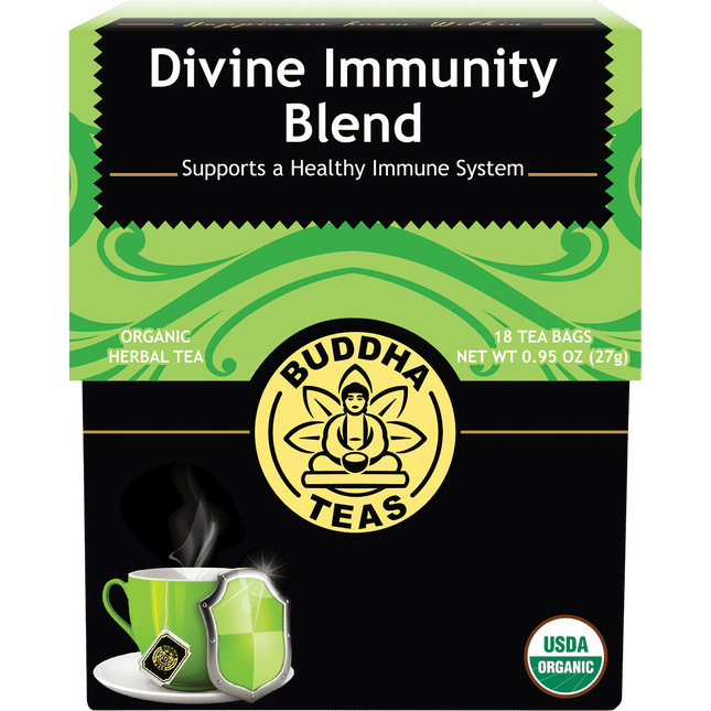 Buddha Teas Organic Herbal Tea Bags Divine Immunity Blend 18pk