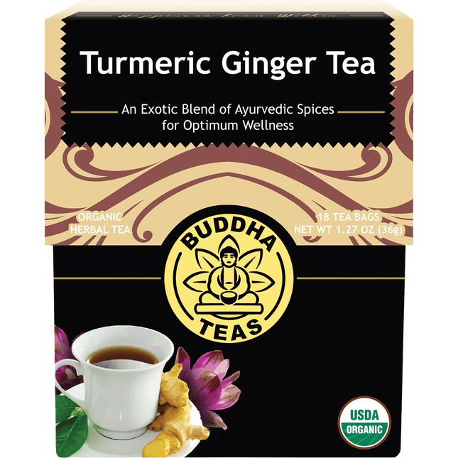 Buddha Teas Turmeric Ginger Herbal Tea Bags 18pk