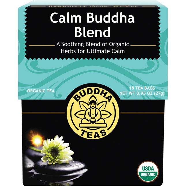 Buddha Teas Organic Herbal Tea Bags Calm Buddha Blend 18pk