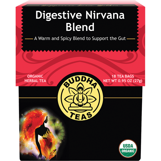 Buddha Teas Digestive Nirvana Blend Herbal Tea Bags 18pk
