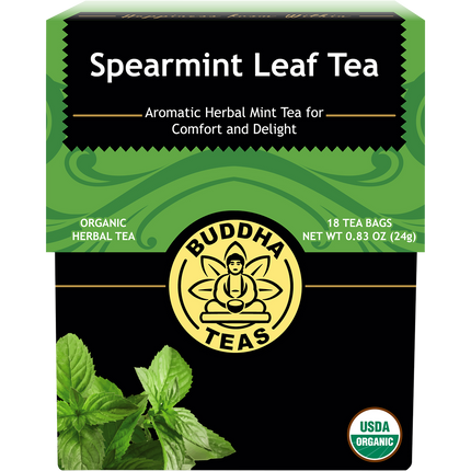 Buddha Teas Organic Spearmint Leaf Tea Bags 18pk