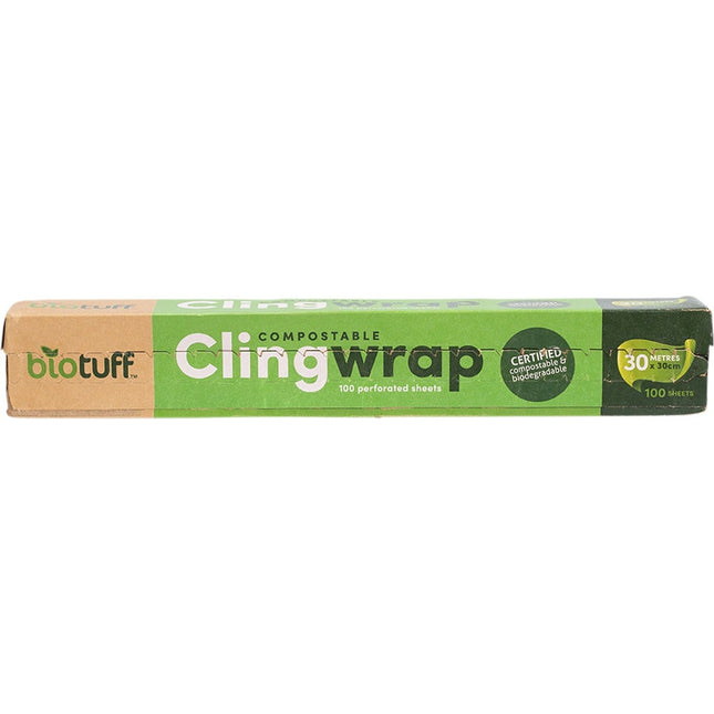 Biotuff - Compostable Cling Wrap 100 x 30cm Sheets