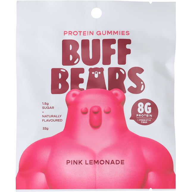 Buff Bears Protein Gummies Pink Lemonade 12x32g