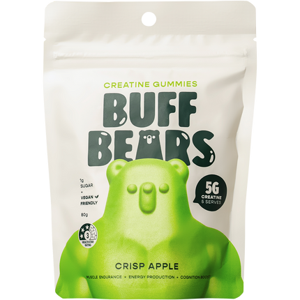 Buff Bears Creatine Gummies Crisp Apple 8x80g