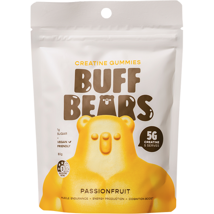 Buff Bears Creatine Gummies Passionfruit 8x80g