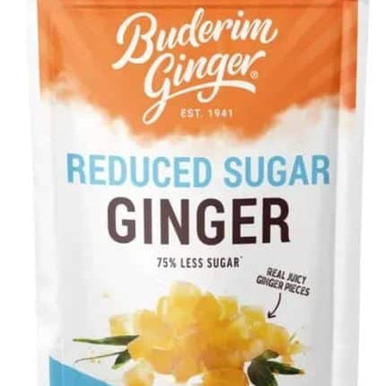 BUDERIM GINGER GINGER REDUCED SUGAR 125G