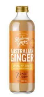 BUDERIM GINGER SHOTS AUSTRALIAN GINGER 350ML