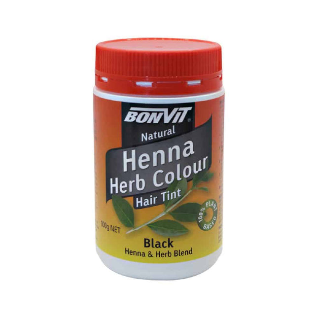BONVIT HENNA POWDER BLACK HAIR TINT 100G